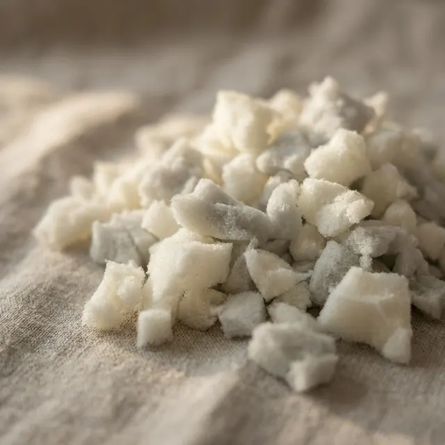 A handful of shredded gel memory foam