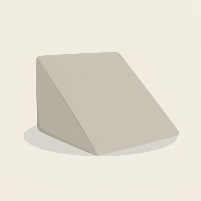A plain triangular wedge pillow